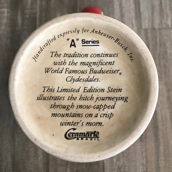 Vintage Budweiser A Series Limited Edition Beer Stein / Mug - Picture 6 of 8